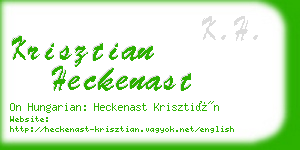 krisztian heckenast business card